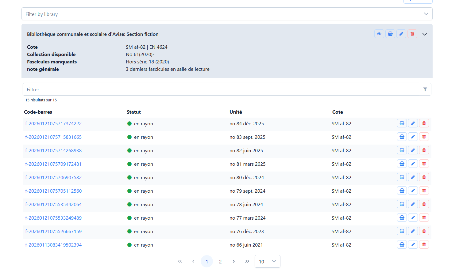 The new holdings-items interface